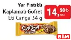 ETİ CANGA YER FISTIKLI KAPLAMALI GOFRET 34 G